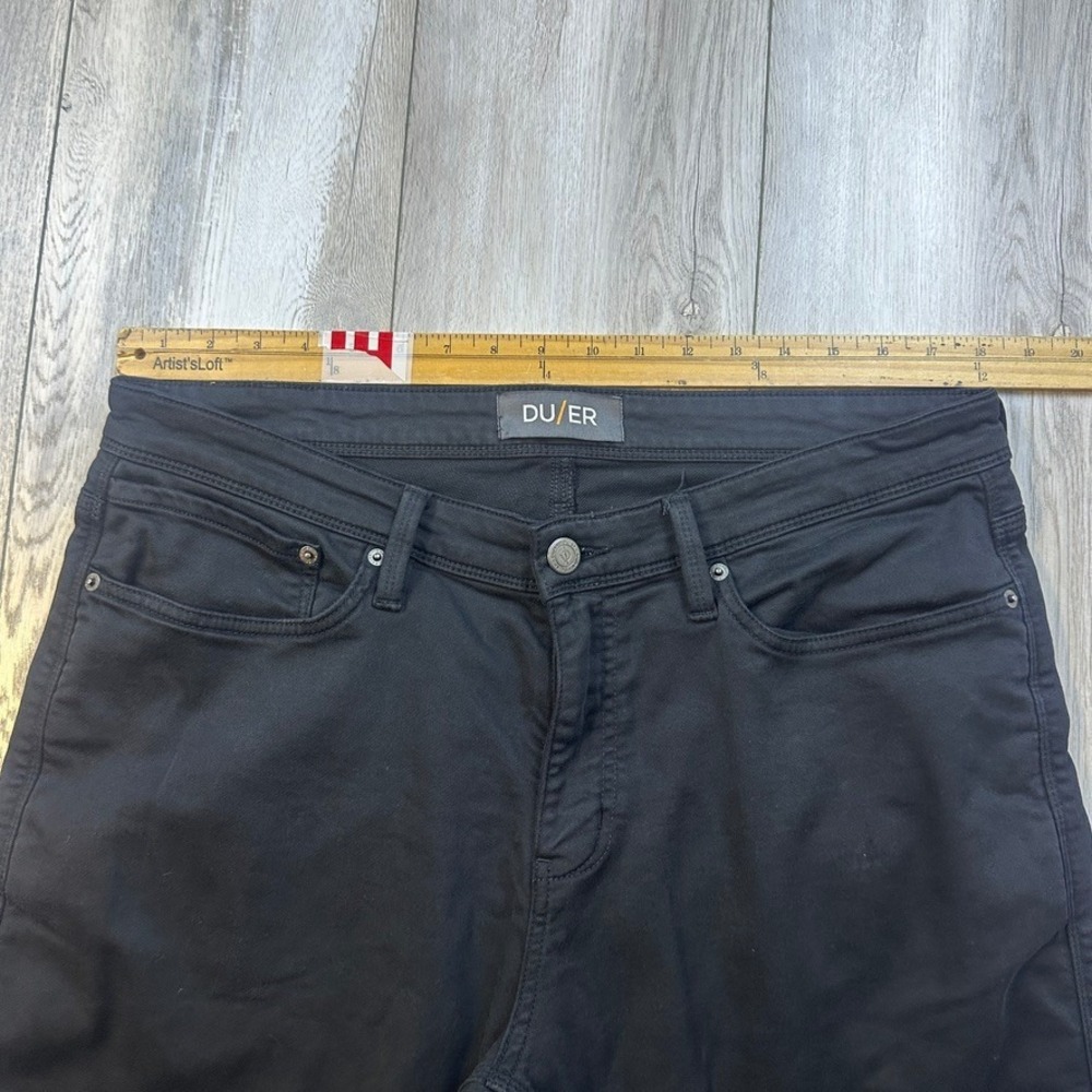 Duer DU/ER N2X Relax Taper Jeans Mens 36x30 Black Denim Stretch Performance Men - Picture 3 of 12